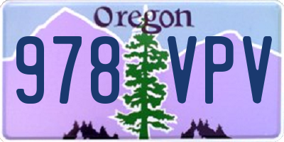 OR license plate 978VPV