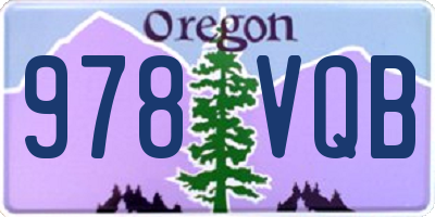 OR license plate 978VQB