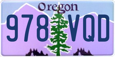 OR license plate 978VQD