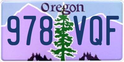 OR license plate 978VQF