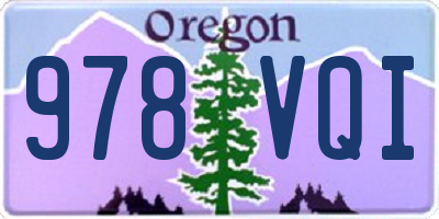 OR license plate 978VQI