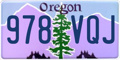 OR license plate 978VQJ