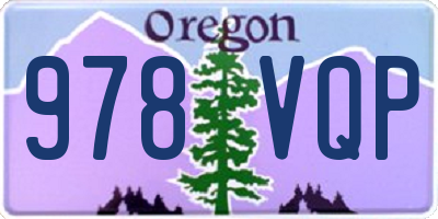 OR license plate 978VQP