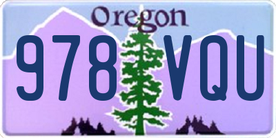 OR license plate 978VQU