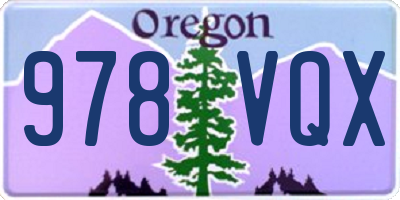 OR license plate 978VQX