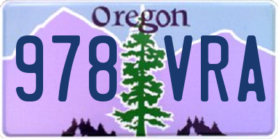 OR license plate 978VRA
