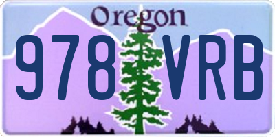 OR license plate 978VRB