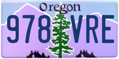 OR license plate 978VRE