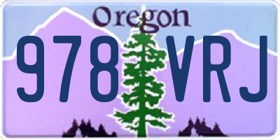 OR license plate 978VRJ
