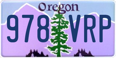 OR license plate 978VRP