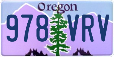 OR license plate 978VRV