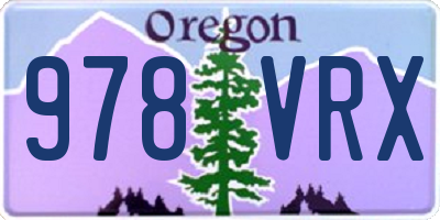 OR license plate 978VRX