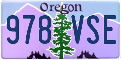 OR license plate 978VSE