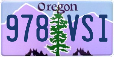 OR license plate 978VSI