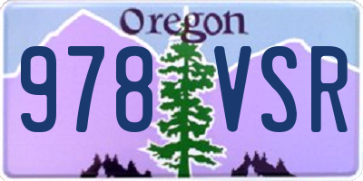 OR license plate 978VSR