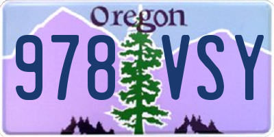 OR license plate 978VSY