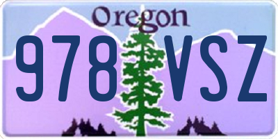 OR license plate 978VSZ