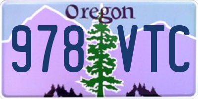 OR license plate 978VTC