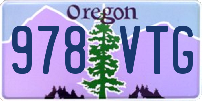 OR license plate 978VTG