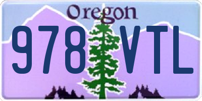 OR license plate 978VTL