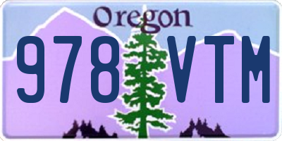 OR license plate 978VTM