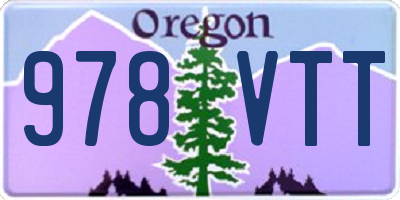 OR license plate 978VTT