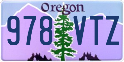 OR license plate 978VTZ