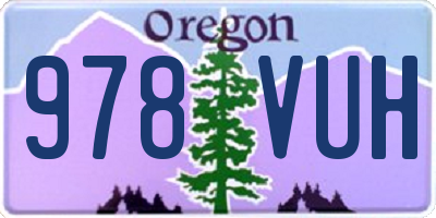 OR license plate 978VUH