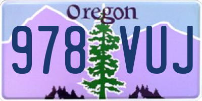 OR license plate 978VUJ