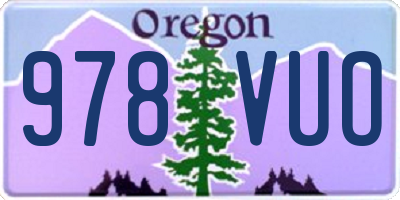 OR license plate 978VUO