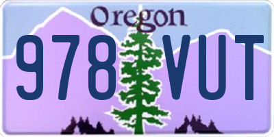 OR license plate 978VUT
