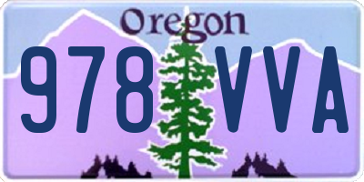 OR license plate 978VVA