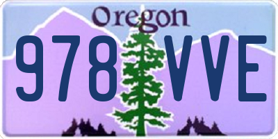 OR license plate 978VVE