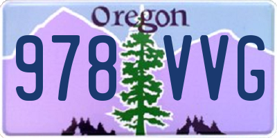 OR license plate 978VVG