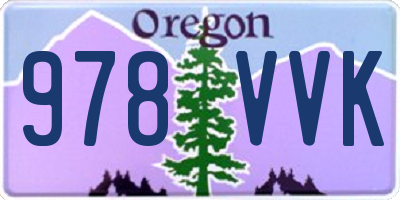 OR license plate 978VVK