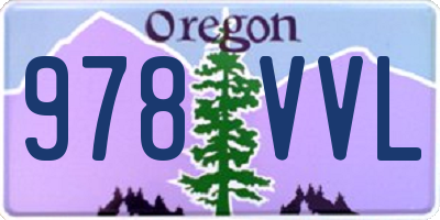 OR license plate 978VVL