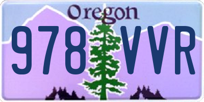 OR license plate 978VVR