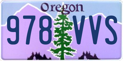 OR license plate 978VVS