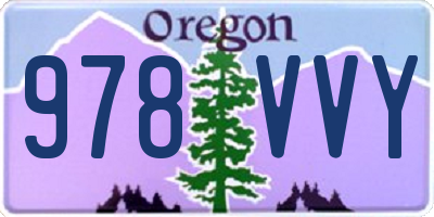 OR license plate 978VVY