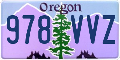 OR license plate 978VVZ