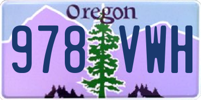OR license plate 978VWH