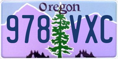OR license plate 978VXC
