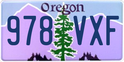 OR license plate 978VXF