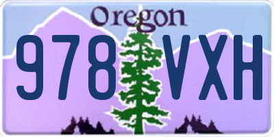 OR license plate 978VXH