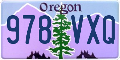 OR license plate 978VXQ