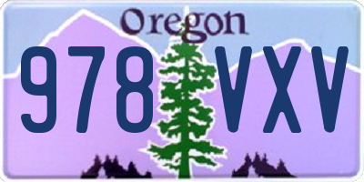 OR license plate 978VXV