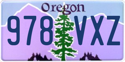OR license plate 978VXZ