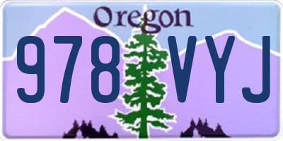OR license plate 978VYJ