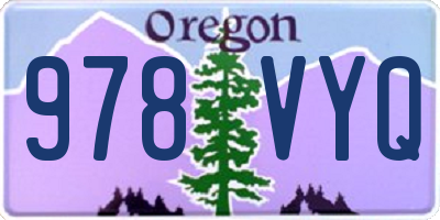 OR license plate 978VYQ