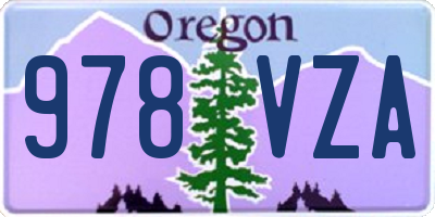 OR license plate 978VZA